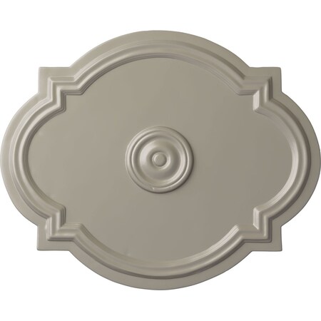 Ekena Millwork Waltz Ceiling Medallion (Fits Canopies up to 4 1/2"), 21 1/4"W x 17 3/8"H x 1"P, Pearl White CM21WAPWS